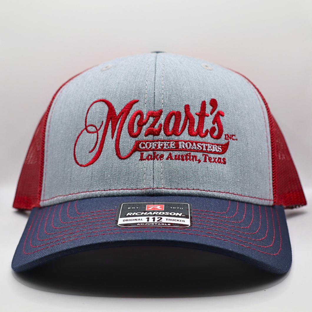 Grey and Maroon Mozart's Trucker Hat