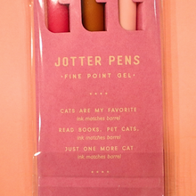 Load image into Gallery viewer, The Cat Person - Jotter Gel Pen Set
