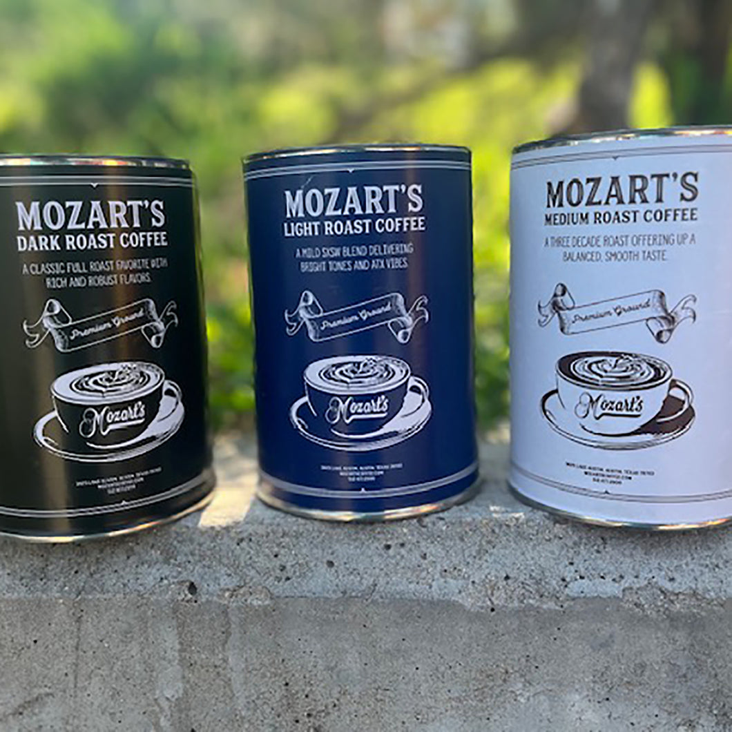 Mozarts Premium Ground Coffee Can